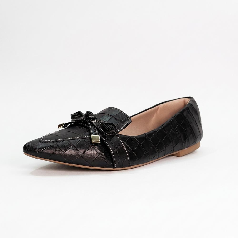Mocacim Bico Fino Croc LaçO Preta